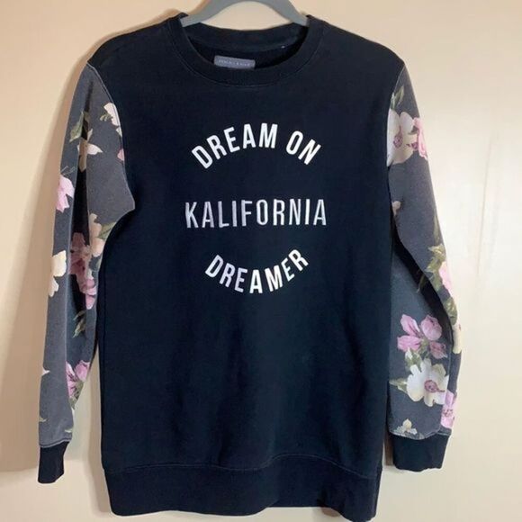 Kendall & Kylie Black & Floral Print Sweater Top - Picture 5 of 11